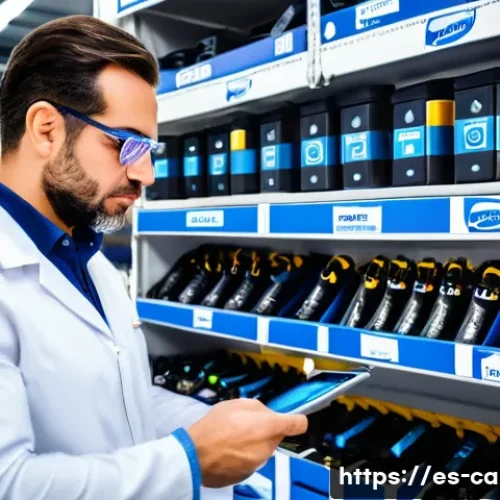 Home 33 자동차정비 실무에서 전기차 수리 기술 - A modern automotive workshop specializing in electric vehicles in Spain, featuring a skilled technic...