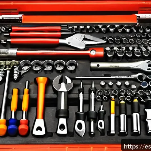 Home 32 자동차정비 실기시험 전날 준비사항 - A detailed, realistic image of a well-organized mechanic’s toolkit laid out neatly on a workbench, s...
